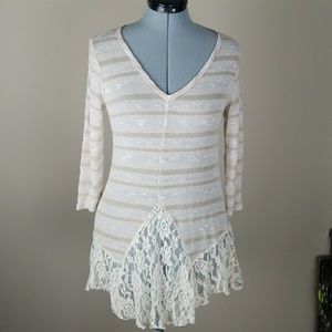 Blu Pepper lace detail sweater